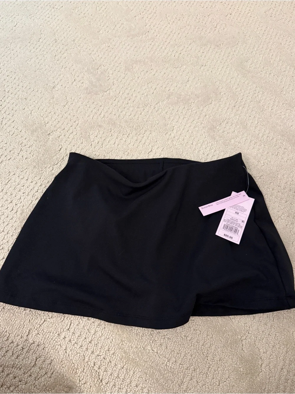 ButterBliss Black Skort XS NWT
